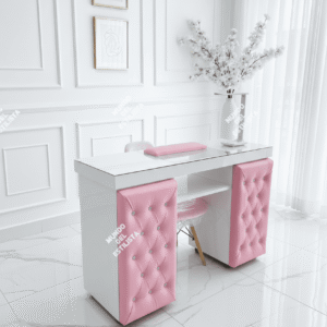 mesa de uñas capitonada